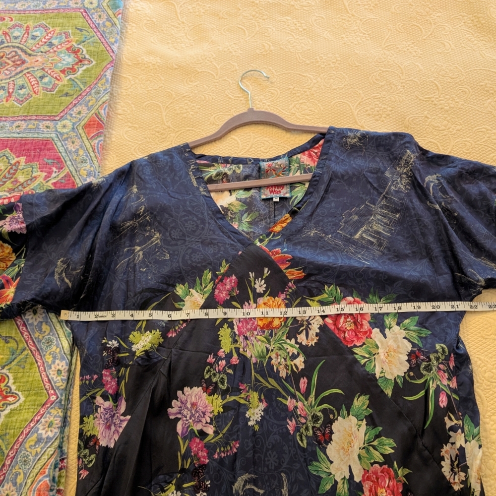 Johnny Was Floral V-Neck Midi/Maxi Dress - Picture 5 of 10
